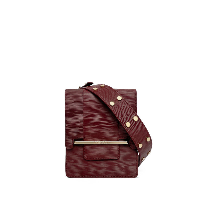 Paloma Box Bag + Celeste Wallet in Wine